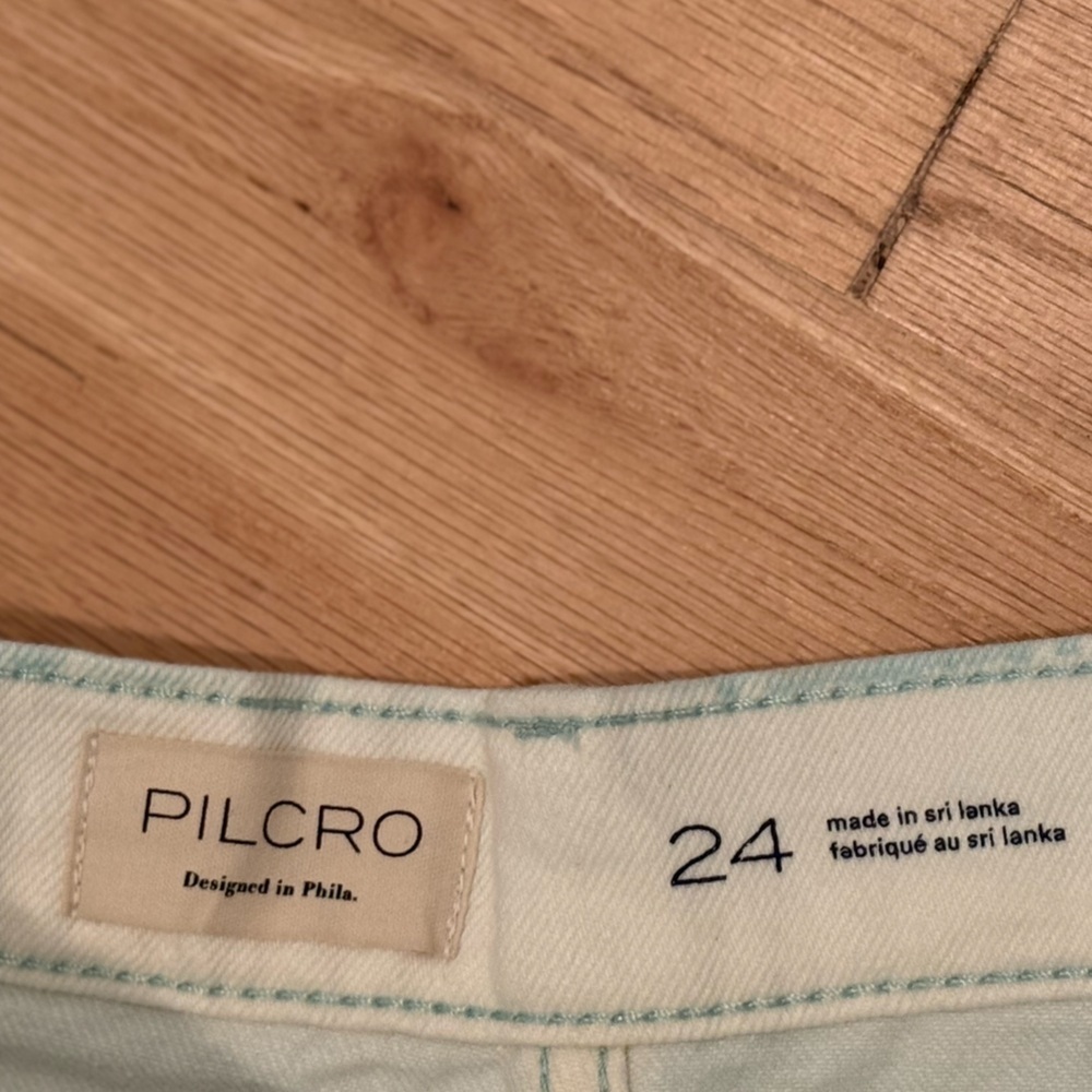 Pilcro Light Green High Waist Women's Shorts - Picture 3 of 7
